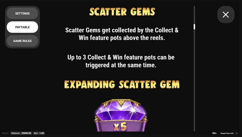 Wrappin' More Gold – timantti-scatter rullilla